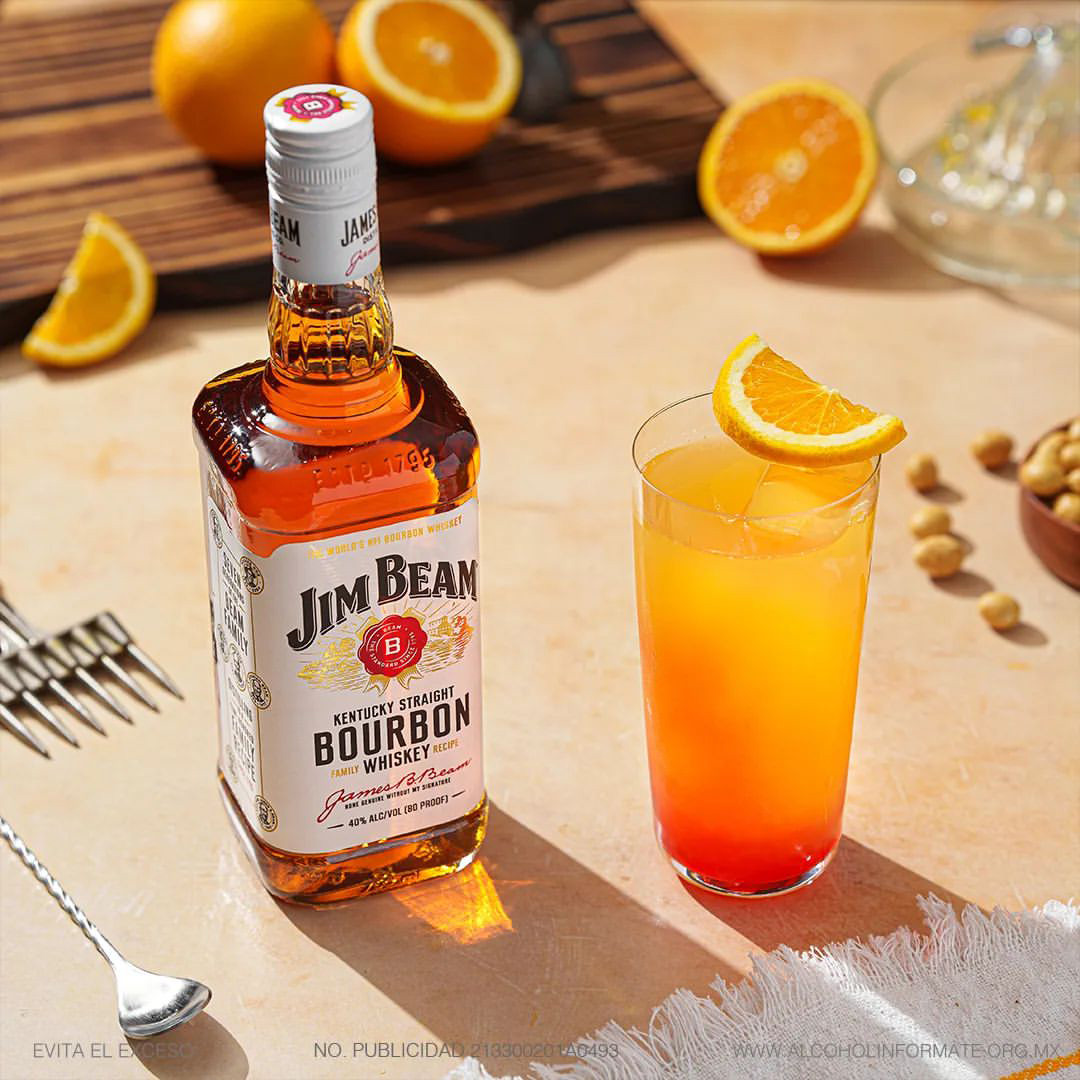 Джим Бим Кентукки Стрейт Бурбон зерновой виски 1 л