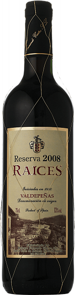 Raices Reserva Valdepenas DO Bodegas Fernando Castro, 0.75 л в Анапе