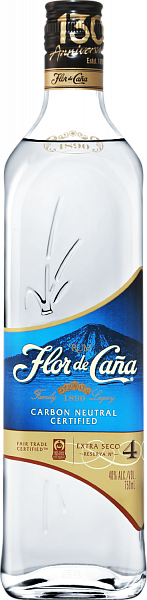 Flor de Cana 4 Extra Seco Licorera de Nicaragua, 0.75 л