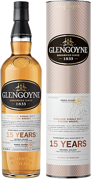 Glengoyne Highland Single Malt Scotch Whisky 15 y.o. (gift box), 0.7 л в Анапе