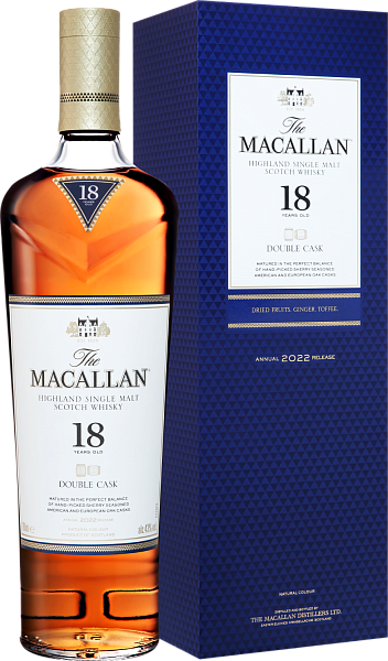 Macallan Double Cask Highland Single Malt Scotch Whisky 18 y.o. (gift box), 0.7 л в Анапе