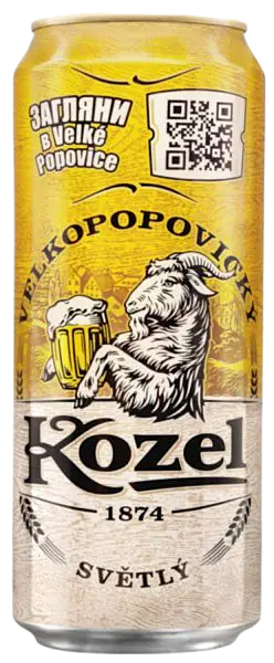 Velkopopovicky Kozel Svetly в банке, 0.45 л в Анапе