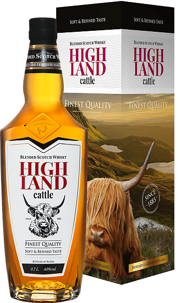 Highland Cattle Blended Scotch Whisky (gift box), 0.7 л в Анапе
