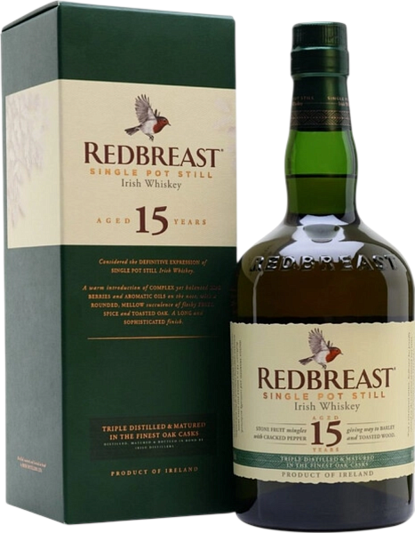 Redbreast Blended Irish Whiskey 15 y.o. (Подарочная упаковка), 0.7 л в Анапе