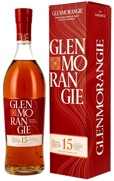 Glenmorangie Lasanta 15 y.o. single malt scotch whisky (gift box), 0.7 л в Анапе