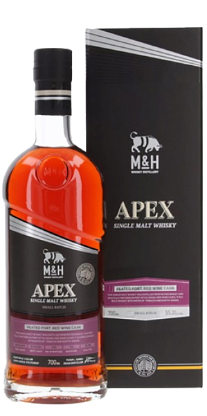 M&H Apex Peated Fortified Red Wine Cask Single Malt Whiskey (gift box), 0.7 л в Анапе