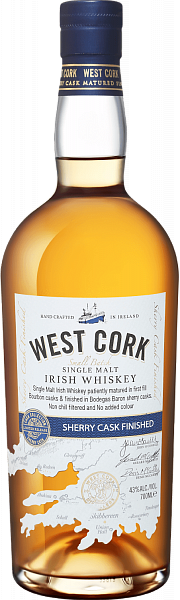 West Cork Small Batch Sherry Cask Finished Single Malt Irish Whiskey, 0.7 л в Анапе